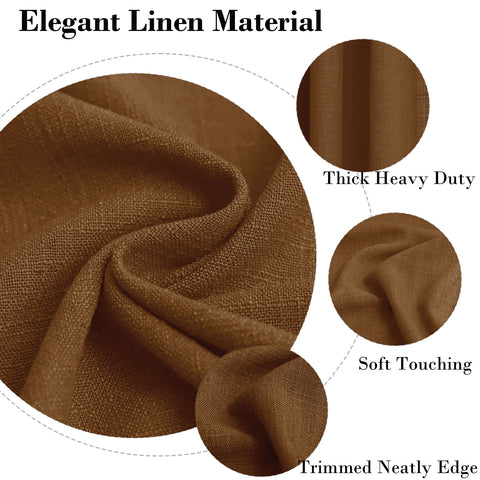 1908 Linen Blend Breathable & Natural Curtain Customizable 1 Panel