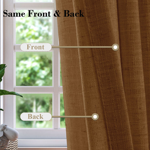 1908 Linen Blend Breathable & Natural Curtain Customizable 1 Panel