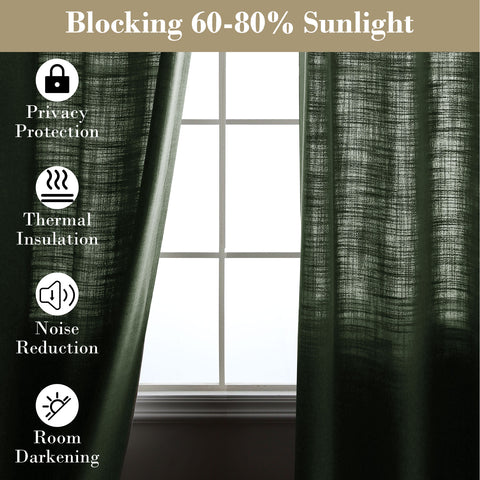 1908 Linen Blend Breathable & Natural Curtain Customizable 1 Panel