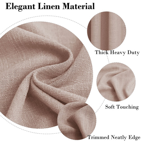 1908 Linen Blend Breathable & Natural Curtain Customizable 1 Panel
