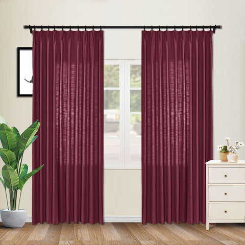 1908 Linen Blend Breathable & Natural Curtain Customizable 1 Panel