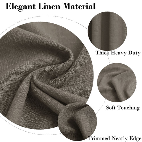 1908 Linen Blend Breathable & Natural Curtain Customizable 1 Panel