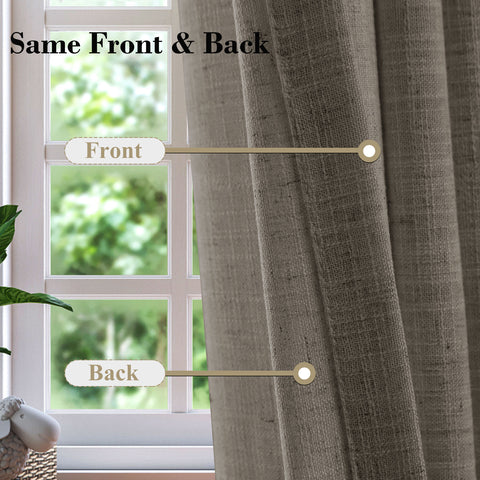 1908 Linen Blend Breathable & Natural Curtain Customizable 1 Panel