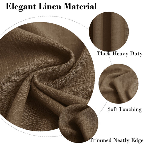 1908 Linen Blend Breathable & Natural Curtain Customizable 1 Panel