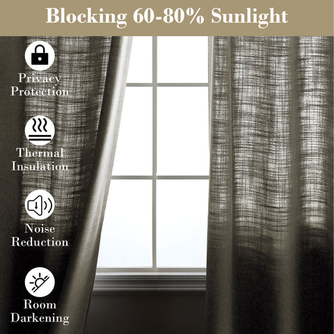 1908 Linen Blend Breathable & Natural Curtain Customizable 1 Panel