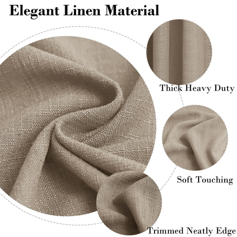 1908 Linen Blend Breathable & Natural Curtain Customizable 1 Panel