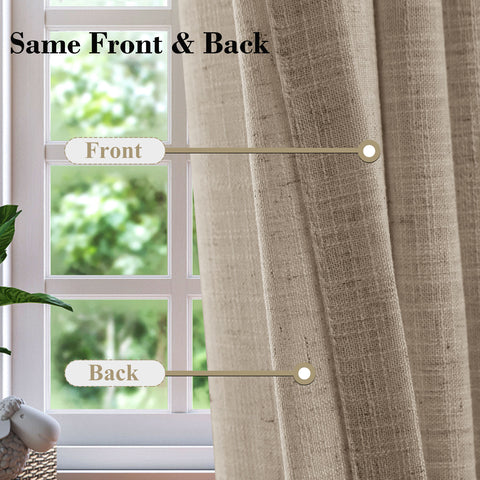 1908 Linen Blend Breathable & Natural Curtain Customizable 1 Panel