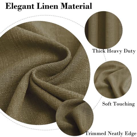 1908 Linen Blend Breathable & Natural Curtain Customizable 1 Panel