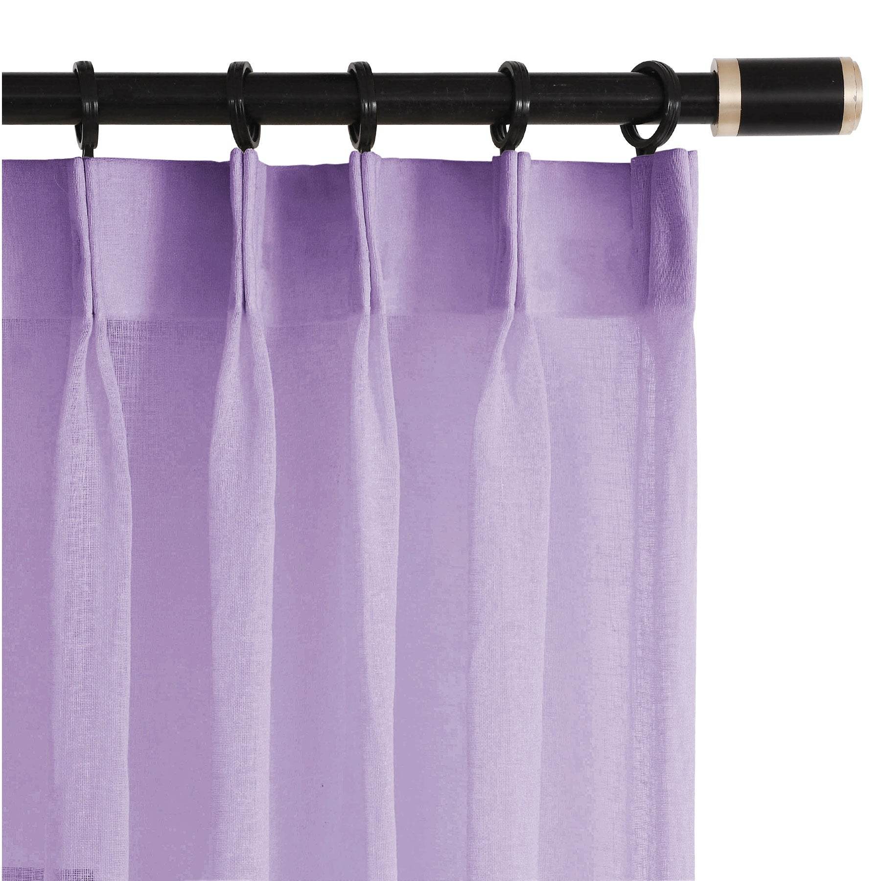 B01 Linen Textured Airy Sheer Curtain Pinch Pleat - Cololeaf