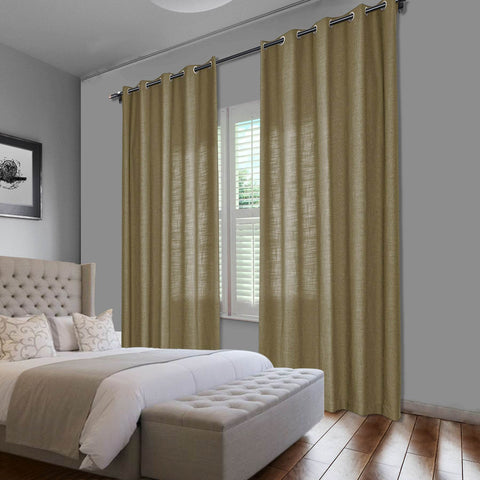 1908 Linen Blend Breathable & Natural Curtain Nickle Grommet - Cololeaf