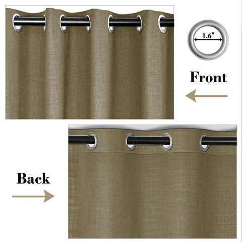1908 Linen Blend Breathable & Natural Curtain Nickle Grommet - Cololeaf