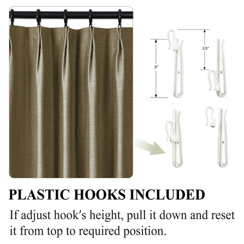 1908 Linen Blend Unlined Breathable & Natural Curtain Pinch Pleat - Cololeaf