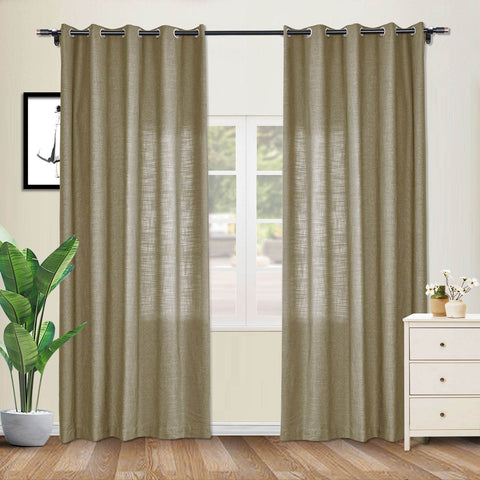 1908 Linen Blend Breathable & Natural Curtain Nickle Grommet - Cololeaf