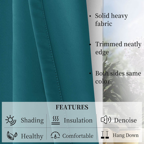 Atlanta Extra Wide Room Darkening Curtains Thermal Insulated Noise Reducing Grommet - Cololeaf