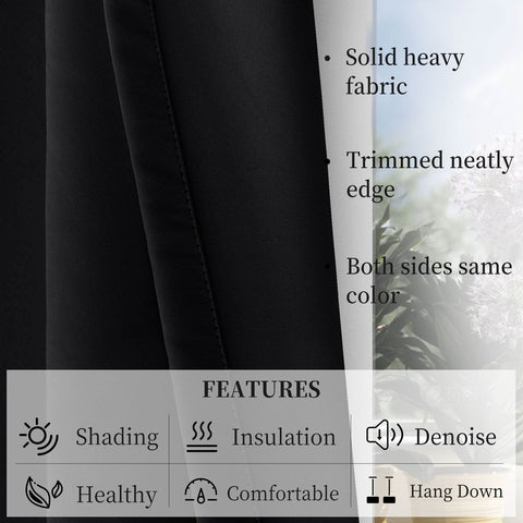 Atlanta Extra Wide Room Darkening Curtains Thermal Insulated Noise Reducing Grommet - Cololeaf