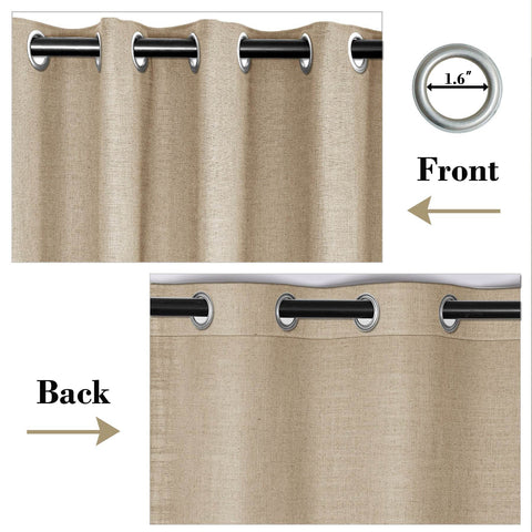 1908 Linen Blend Breathable & Natural Curtain Nickle Grommet - Cololeaf