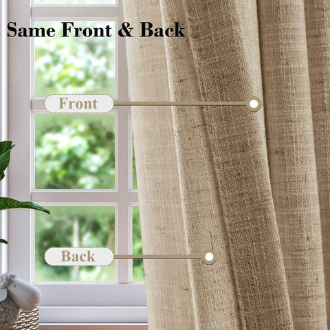 1908 Linen Blend Unlined Breathable & Natural Curtain Pinch Pleat - Cololeaf
