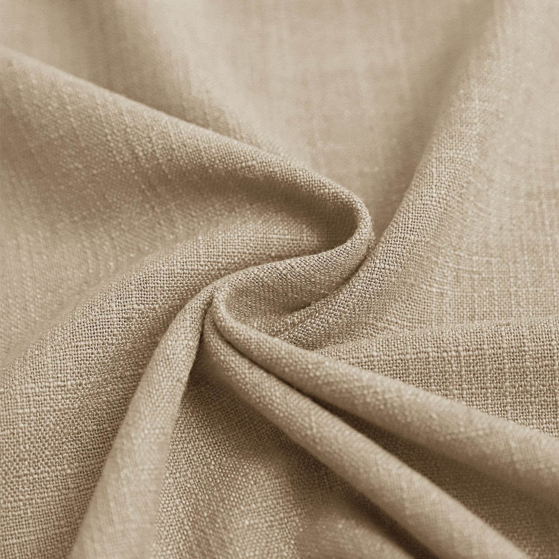 1908 Linen Blend Unlined Breathable & Natural Curtain Pinch Pleat - Cololeaf
