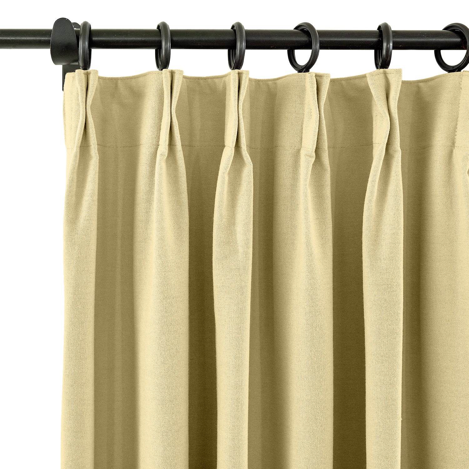 Capri Extra Wide Drape Solid Cotton Heavyweight Curtain Blackout Pinch Pleat - Cololeaf