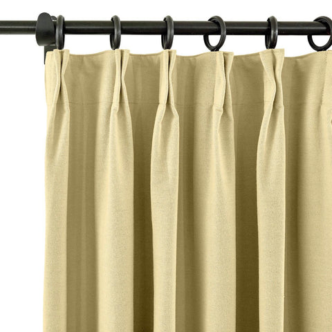 Capri Extra Wide Drape Solid Cotton Heavyweight Curtain Blackout Pinch Pleat - Cololeaf