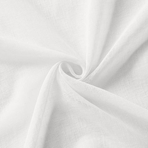 B01 Linen Textured Airy Sheer Curtain Pinch Pleat - Cololeaf