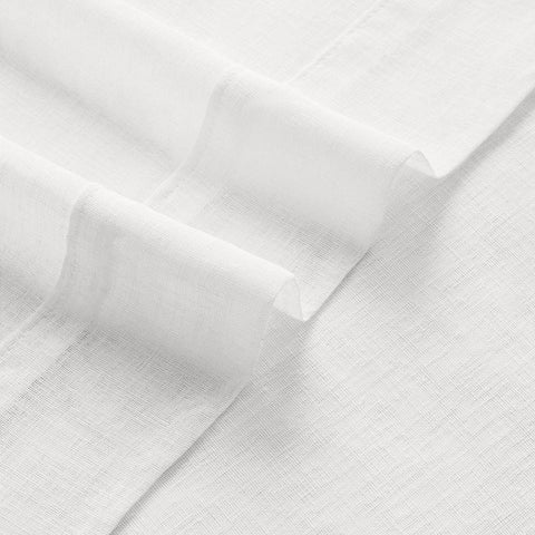 B01 Linen Textured Airy Sheer Curtain Pinch Pleat - Cololeaf
