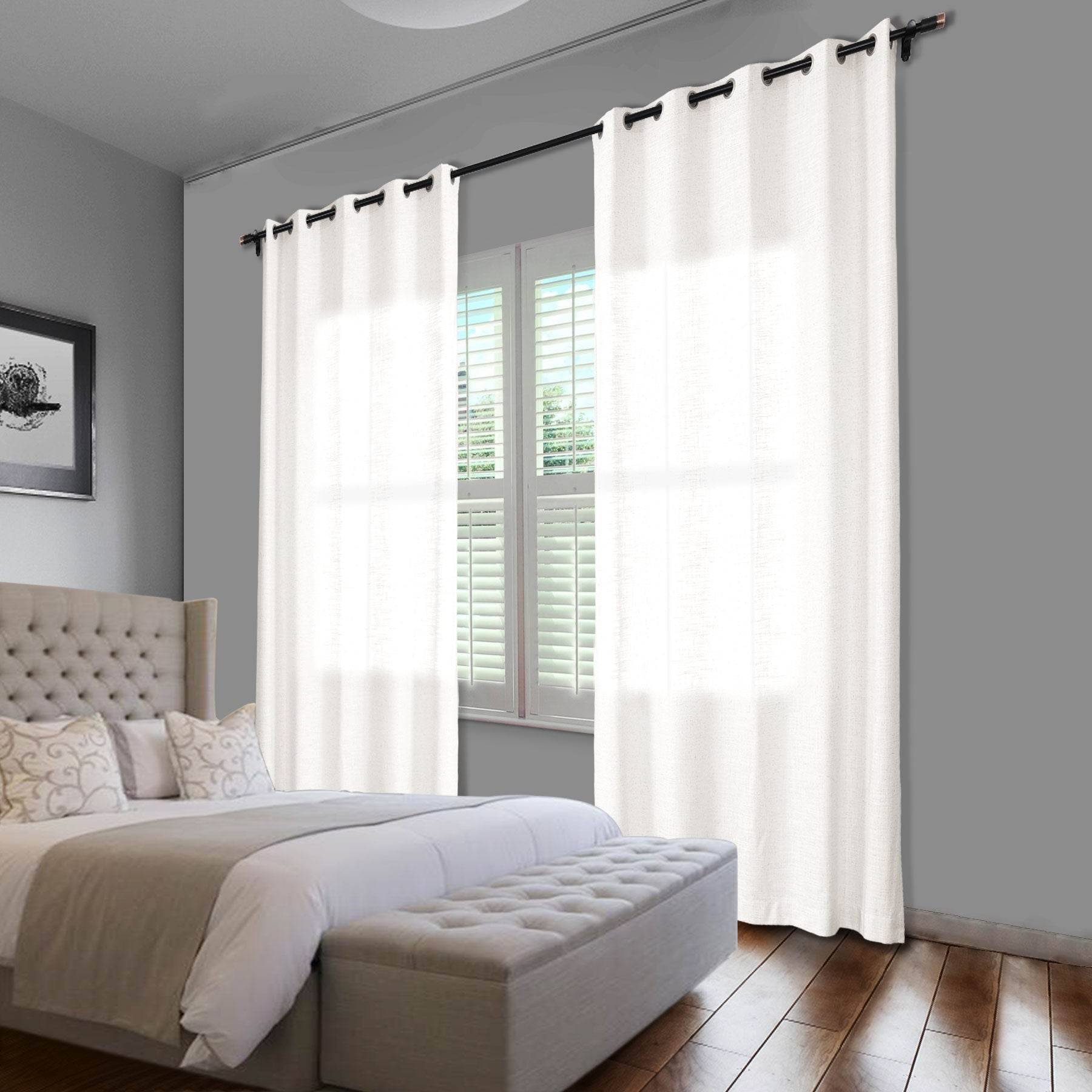 1908 Linen Blend Breathable & Natural Curtain Nickle Grommet - Cololeaf