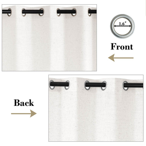 1908 Linen Blend Breathable & Natural Curtain Nickle Grommet - Cololeaf