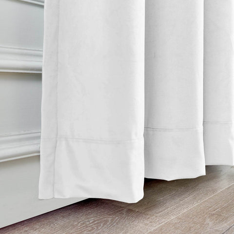 MJ11 Soft Soundproof Luxury Velvet Blackout Drapes Back Tab and Rod Pocket - Cololeaf