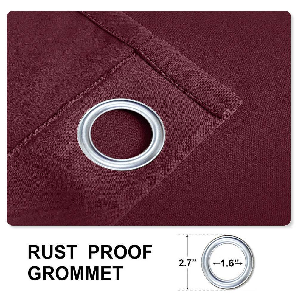 Rose Extra Wide Outdoor Curtains Waterproof Thermal Insulated Blackout Top Grommet - Cololeaf
