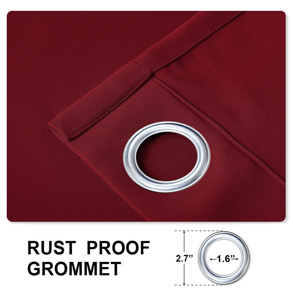 Rose Extra Wide Outdoor Curtains Waterproof Thermal Insulated Blackout Top Grommet - Cololeaf