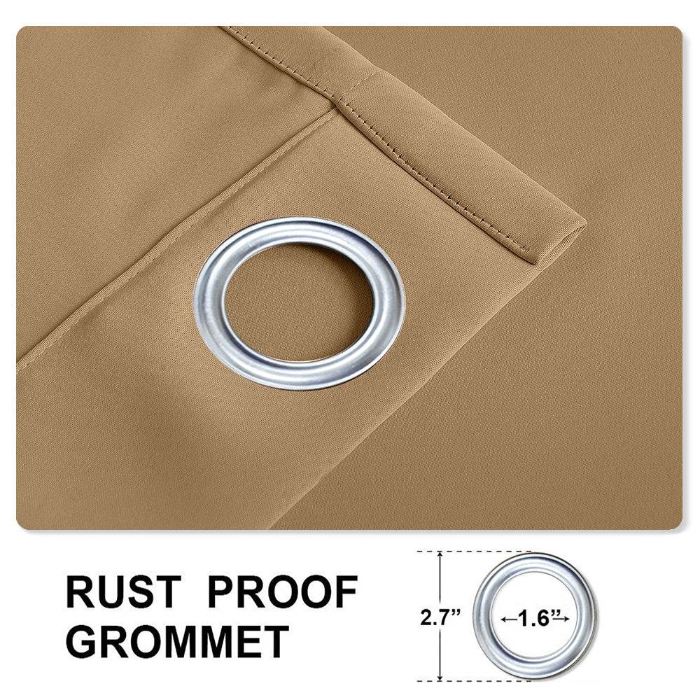 Rose Outdoor Curtains Waterproof Thermal Insulated Blackout Grommets At The Top and Bottom - Cololeaf