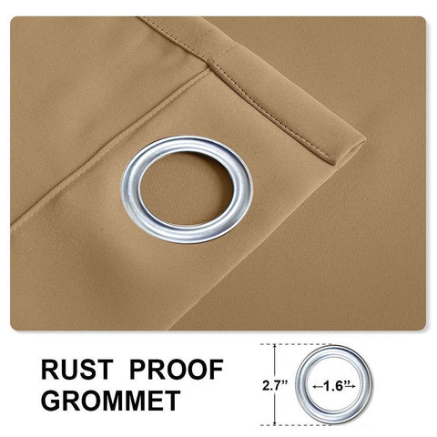 Rose Outdoor Curtains Waterproof Thermal Insulated Blackout Grommets At The Top and Bottom - Cololeaf