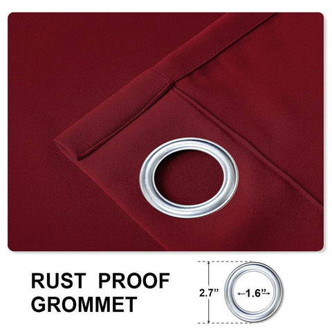Rose Outdoor Curtains Waterproof Thermal Insulated Blackout Grommets At The Top and Bottom - Cololeaf