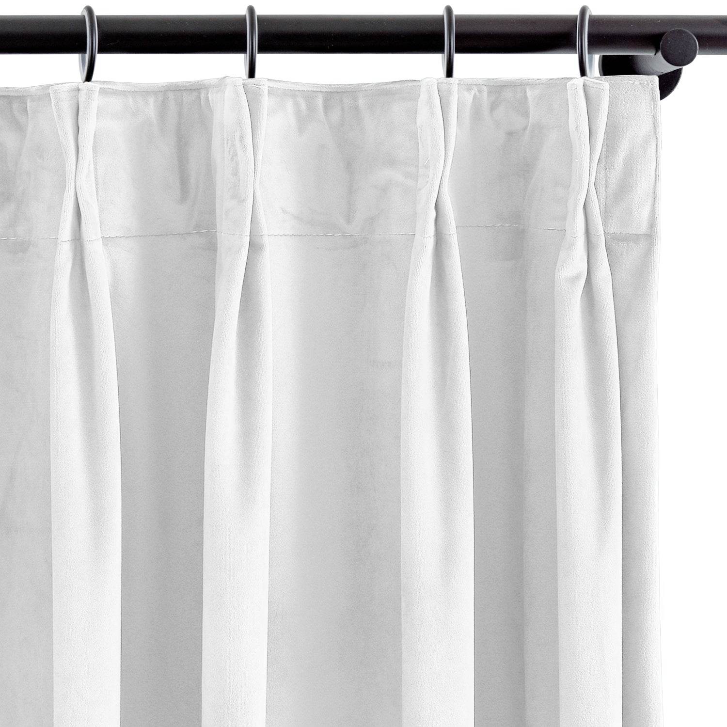 MJ11 Soft Velvet Blackout Drapes For Living Room Bedroom Pinch Pleat - Cololeaf