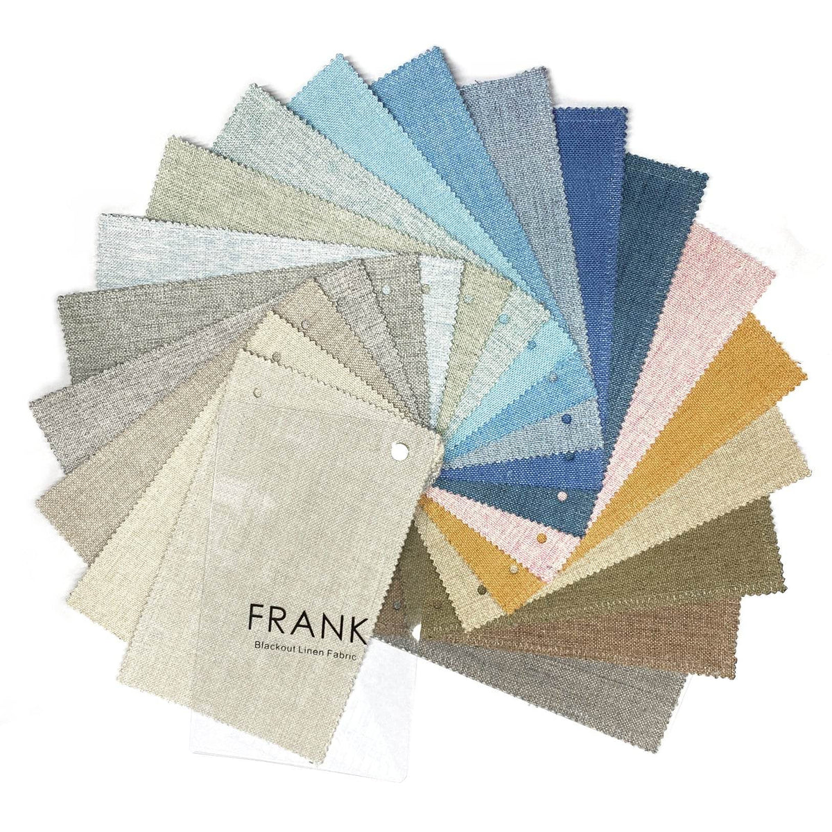 Frank Fabric Sample Book, 90-95% Blackout - Linen Blend, 375 gsm - Cololeaf