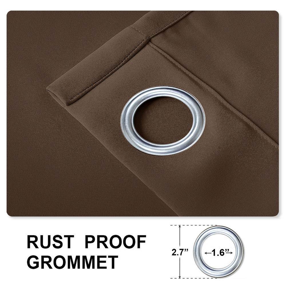 Rose Outdoor Curtains Waterproof Thermal Insulated Blackout Grommets At The Top and Bottom - Cololeaf