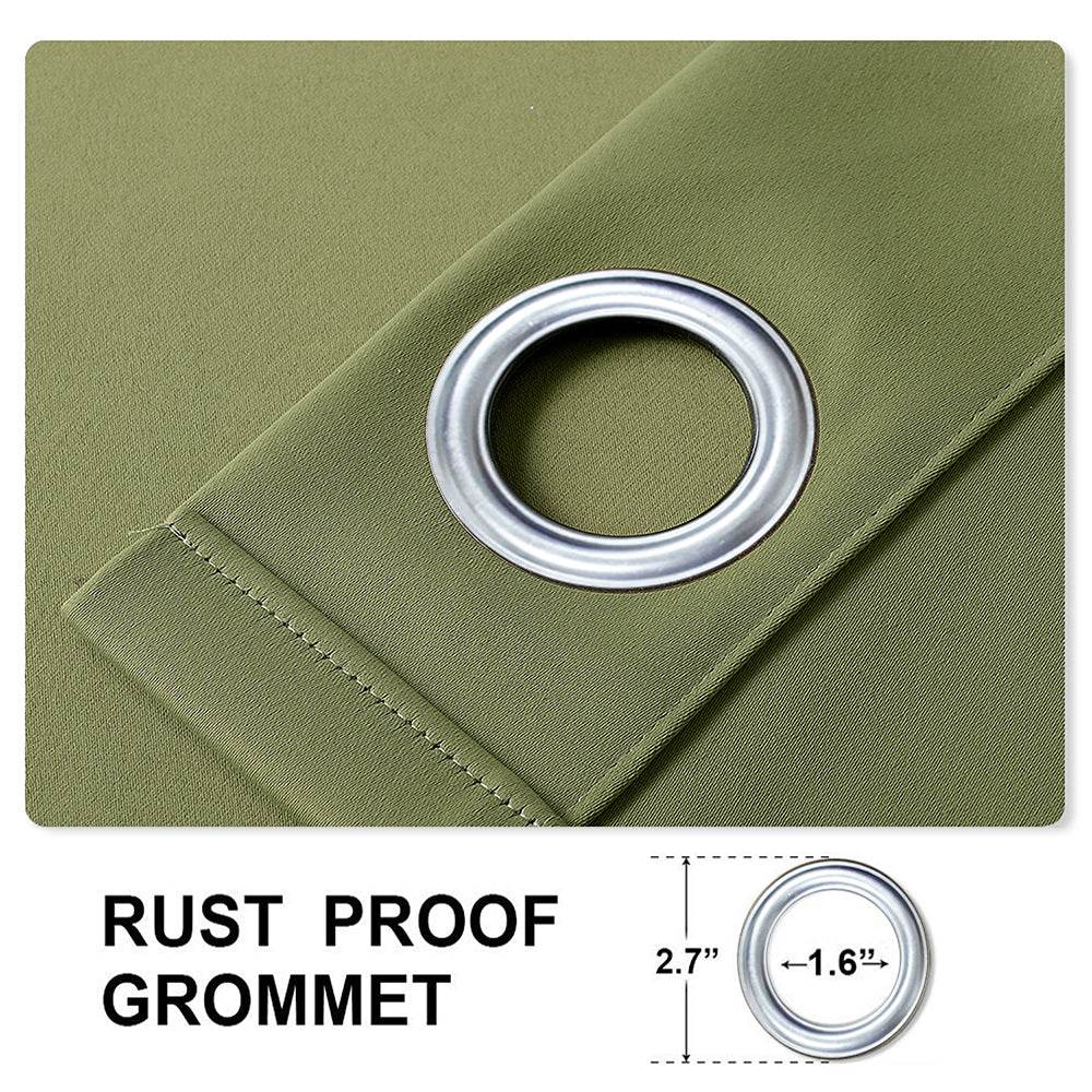 Rose Outdoor Curtains Waterproof Thermal Insulated Blackout Grommets At The Top and Bottom - Cololeaf