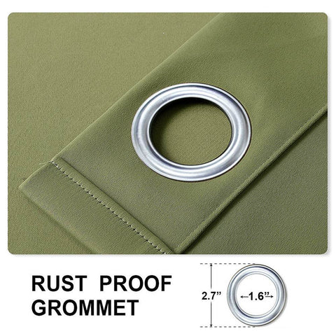 Rose Outdoor Curtains Waterproof Thermal Insulated Blackout Grommets At The Top and Bottom - Cololeaf