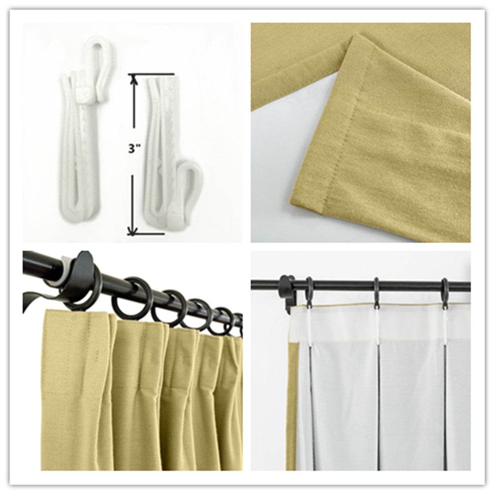 Capri Extra Wide Drape Solid Cotton Heavyweight Curtain Blackout Pinch Pleat - Cololeaf