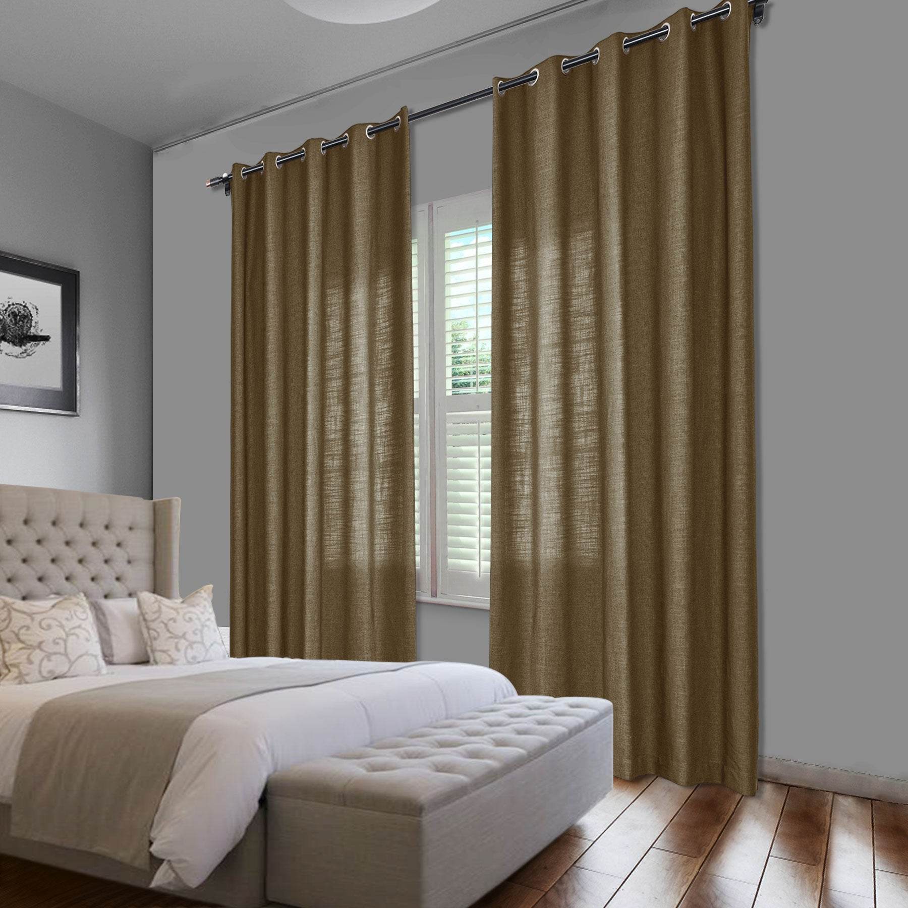 1908 Linen Blend Breathable & Natural Curtain Nickle Grommet - Cololeaf