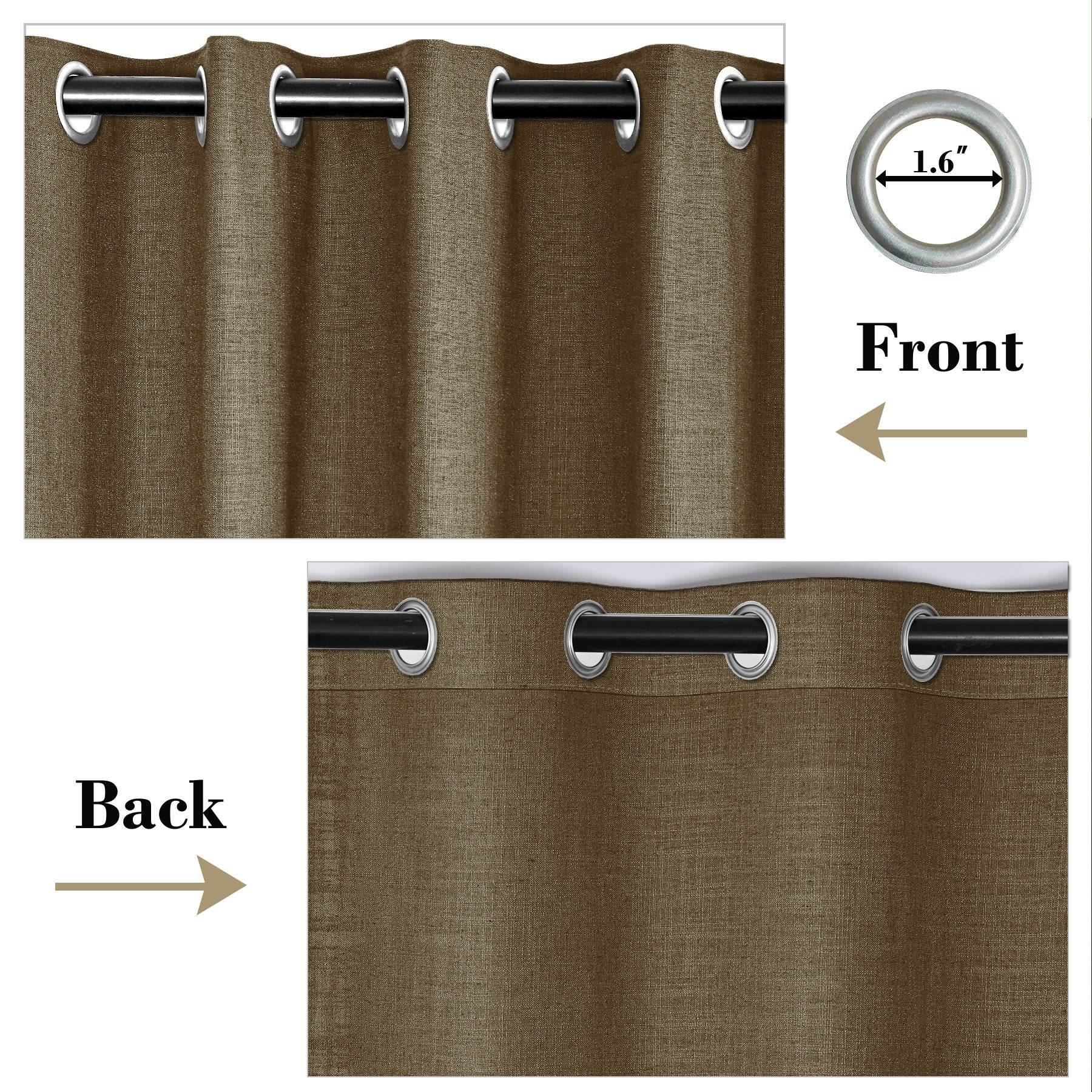 1908 Linen Blend Breathable & Natural Curtain Nickle Grommet - Cololeaf