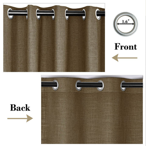 1908 Linen Blend Breathable & Natural Curtain Nickle Grommet - Cololeaf
