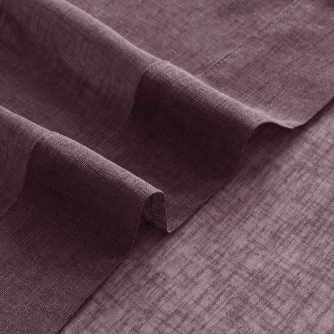 B01 Linen Textured Airy Sheer Curtain Pinch Pleat - Cololeaf