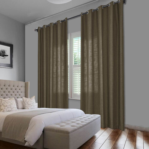1908 Linen Blend Breathable & Natural Curtain Nickle Grommet - Cololeaf