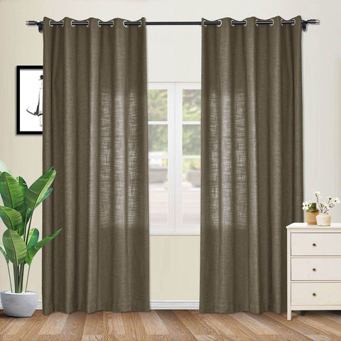 1908 Linen Blend Breathable & Natural Curtain Nickle Grommet - Cololeaf