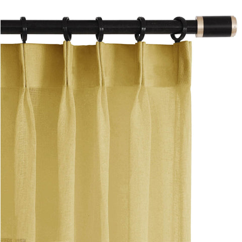 B01 Linen Textured Airy Sheer Curtain Pinch Pleat - Cololeaf