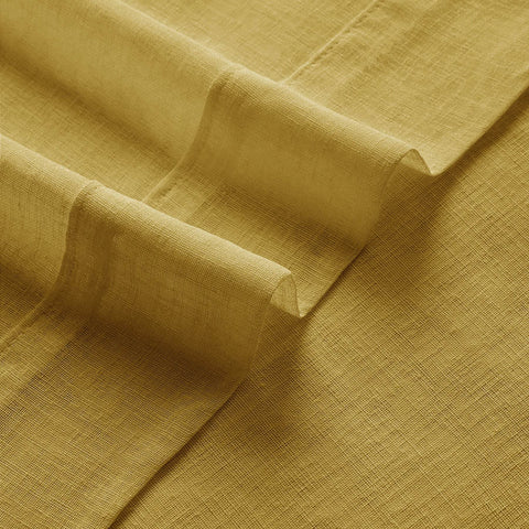 B01 Linen Textured Airy Sheer Curtain Pinch Pleat - Cololeaf