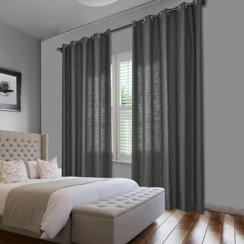 1908 Linen Blend Breathable & Natural Curtain Nickle Grommet - Cololeaf