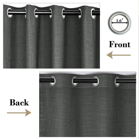 1908 Linen Blend Breathable & Natural Curtain Nickle Grommet - Cololeaf